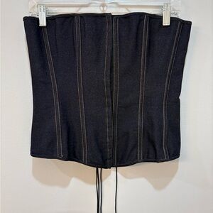 Le Grenier Women's Lace-Up Denim Corset. New without tags!